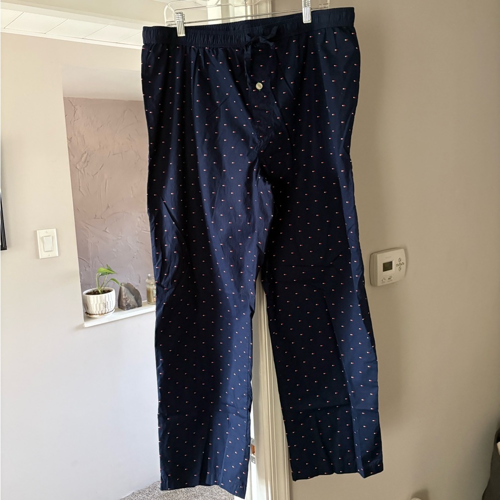 Men's Navy Polka Dot Lounge Pants